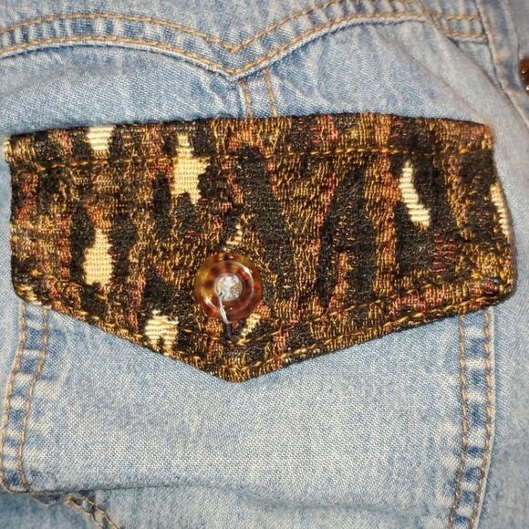 Vintage Monique Fashions denim blouse - Picture 9 of 10